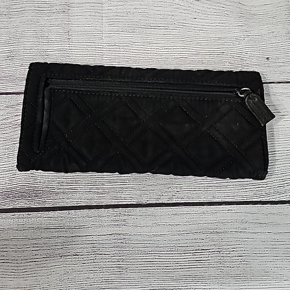 Vera Bradley wallet. Black/pink/cream/green/gray - Picture 4 of 9